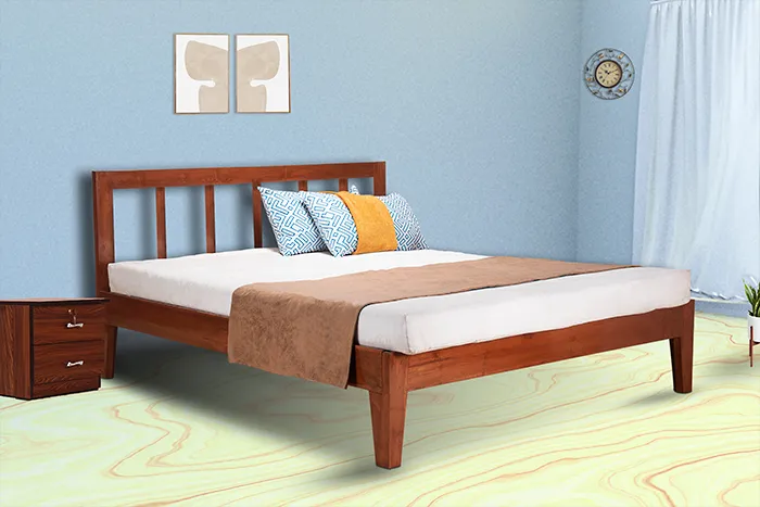 TR Teak Itziar Queen Bed Non-Storage